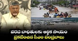 వరద బాధితులకు ఆర్థిక సాయం ప్రకటించిన సీఎం చంద్రబాబు నాయుడు